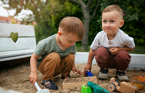 Nature connected outdoor learning area at Fig Tree childcare